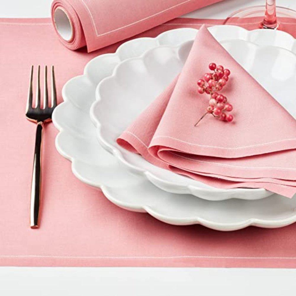 My Drap Pink Napkins 12 pc Cotton Roll NOS NWT